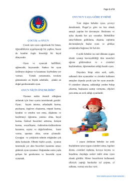 Çocuk ve Oyun - TED İzmir Koleji