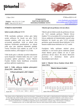 Haftalık Ekonomi Değerlendirme Raporu – 04.03.2014
