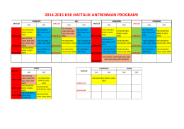2014-2015 HSK Antrenman Programı