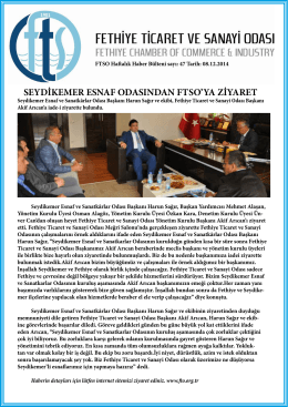 Sayı- 47 - Fethiye Ticaret ve Sanayi Odası