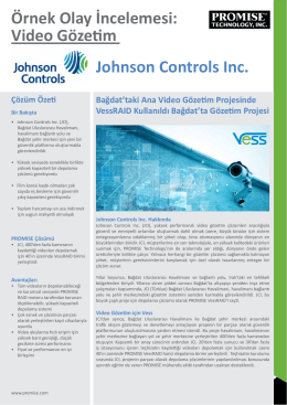 Video Gözetim Johnson Controls Inc.