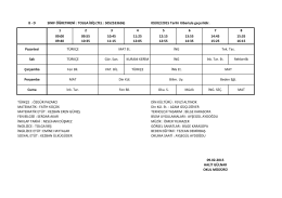 8-D Sınıfı Ders Programı