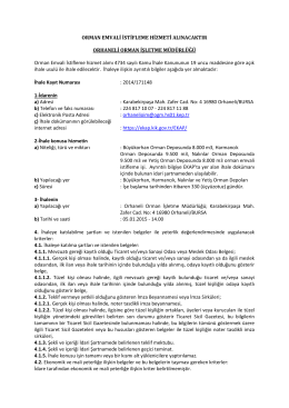 İhale İlanı_2014-171148 - Orman Genel Müdürlüğü