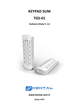 keypad slım tgs-01 - Kontal Elektronik