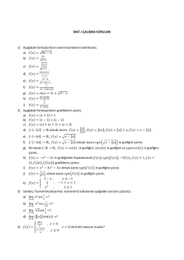 Mat-1 Alıştırma 1