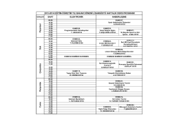 Haftalık Ders Programı - Elektronik ve Haberleşme Mühendisliği