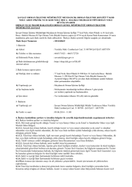 77-81 kod nolu yol ilan - Orman Genel Müdürlüğü