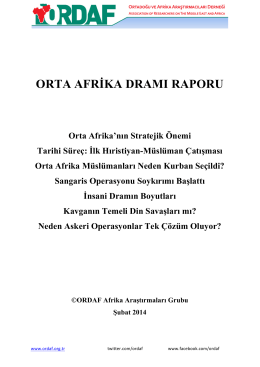 orta afrika dramı raporu