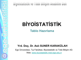 4. Tablo Hazirlama_AS - Biyoistatistik ve Tıbbi Bilişim Anabilim