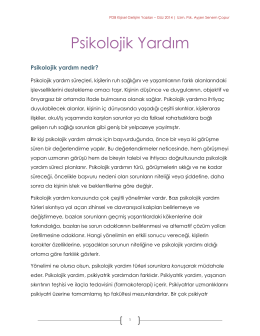 Psikolojik Yardım - İstanbul Bilgi Üniversitesi