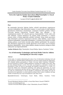 Ful Text(Pdf) - Karatekin Üniversitesi Sosyal Bilimler Enstitüsü Dergisi