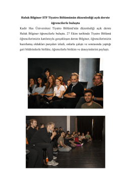 Haluk Bilginer STF Tiyatro Bölümünün düzenlediği açık derste