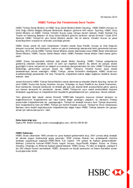 HSBC Türkiye Üst Yönetiminde Devir Teslim