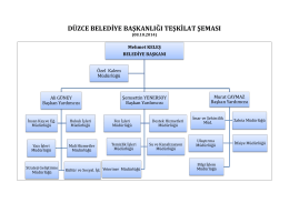 düzce belediye başkanlığı teşkilat şeması