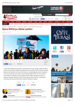 Spina Bifida 01 Kasım 2014 - Türkiye Spina Bifida Derneği