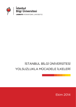 Yolsuzlukla Mücadele İlkeleri - İstanbul Bilgi Üniversitesi