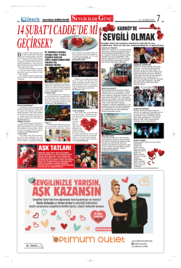 SEVGİLİ OLMAK - Gazete Kadıköy
