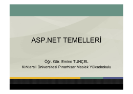 ASP.NET TEMELLERİ - Personel Web Sistemi