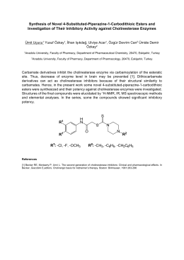 Synthesis of Novel 4-Substituted-Piperazine-1