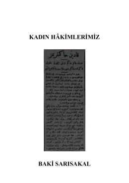 kadın hakimlerimiz