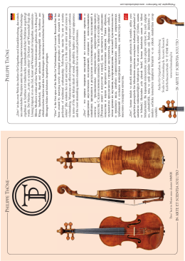 A telier für Geigenbau & Akustikforschung Studio for Violinmaking