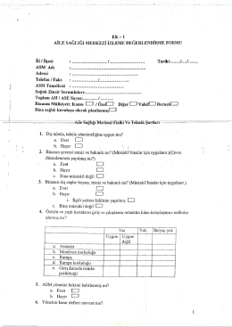 asm denetim formu ek-1