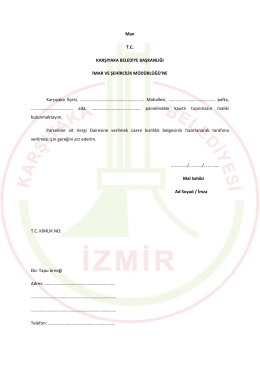 Man T.C. KARŞIYAKA BELEDİYE BAŞKANLIĞI İMAR VE