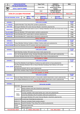 günlük çalışma programı