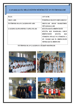 Okullar Arası Basketbol Müsabakaları Projesi