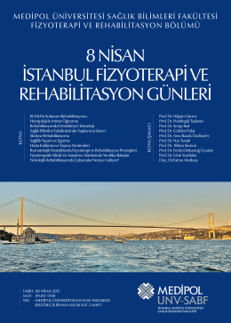 8 NİS "İstanbul Fizyoterapi ve Rehabilitasyon Günleri"
