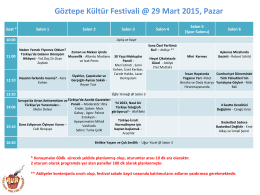 Program - Göztepe Kültür Festivali