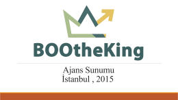 BOOtheKing – Sunum 2015 Istanbul