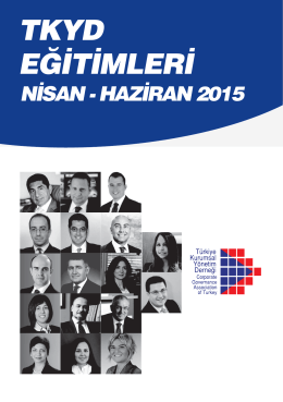 Haziran 2015 Broşürü - TKYD - Türkiye Kurumsal Yönetim Derneği