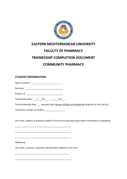 4-Community pharmacy report of pharmacist