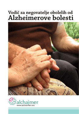 Vodič za negovatelje obolelih od Alzheimerove bolesti
