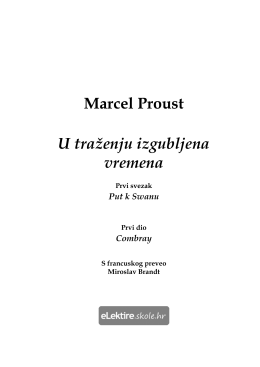 Marcel Proust U traženju izgubljena vremena