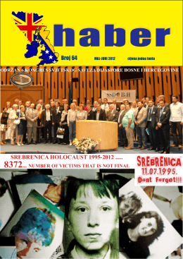 srebrenica holocaust 1995-2012 - Bosnia and Herzegovina UK
