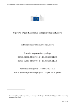 Ugovorni organ: Kancelarija Evropske Unije na Kosovu