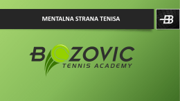 MENTALNA STRANA TENISA - Bozovic Tennis Academy