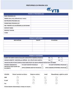 PRISTUPNICA ZA PRAVNA LICA