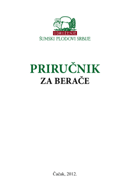 priručnik za berače - Šumski plodovi Srbije