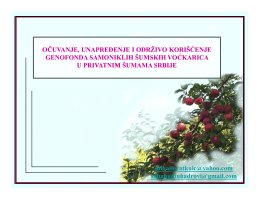 Genofond šumskih voćkarica - preuzmite (pdf format)
