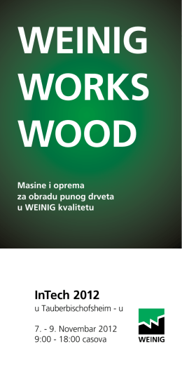 WEINIG WORKS WOOD - Mw