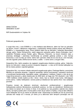 Kompletno otvoreno pismo gradonačelniku grada Čačka