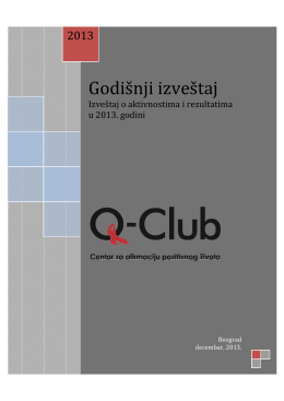 Godišnji izveštaj - Q-club