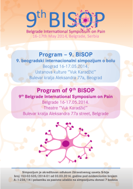 Program – 9. BISOP Program of 9th BISOP