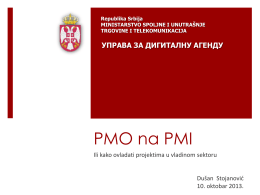 "PMO na PMI", Uprava za digitalnu agendu Ministarstva spoljne i