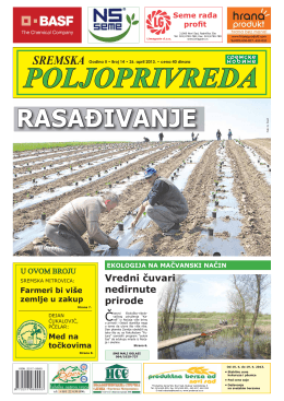 Sremska poljoprivreda broj 14 26. april 2013.