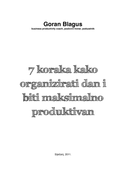 7 koraka kako organizirati dan i biti maksimalno produktivan