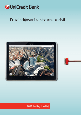 Godišnji izveštaj 2012. - UniCredit Bank Srbija ad Beograd